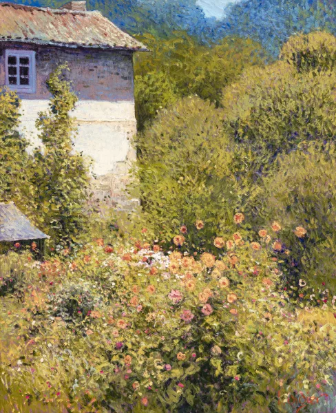 Luc Didier — Luc Didier (1954), "Jardin fleuri à Saint Léonard de