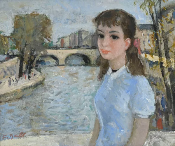 François Gall — Portrait de jeune fille à Paris