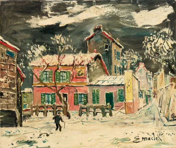 Élisée Maclet — Le lapin Agile sous la neige