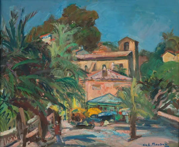 André Planson — Place de la mairie à Bormes-les-Mimosas"