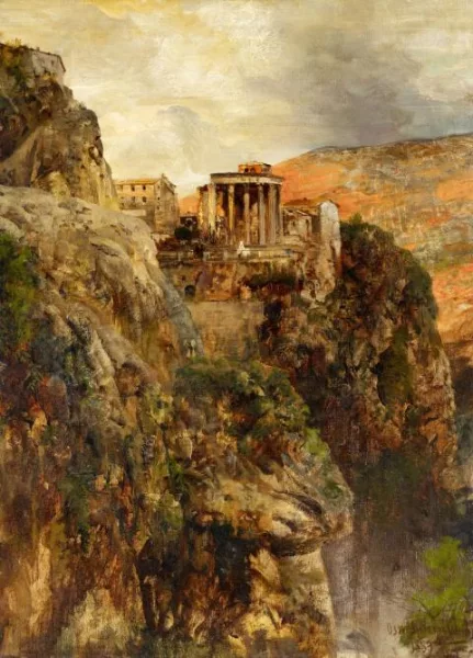 Oswald Achenbach — Der Tempel der Vesta in Tivoli