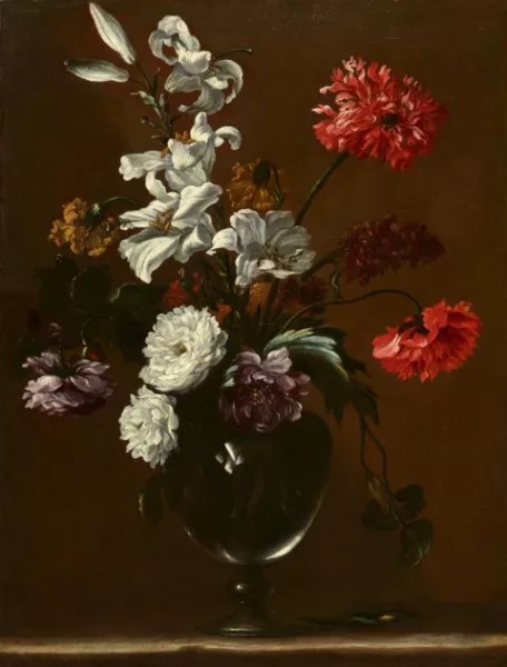 Nicolas Baudesson — Blumenstrauß in einer Glasvase