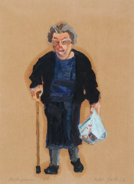 Ralph Fleck — 4 Blätter: Portugiese 7/II; Portugiesin 12/II; Portugiese 13/II; Portugiese 18/II, 1992 (4)