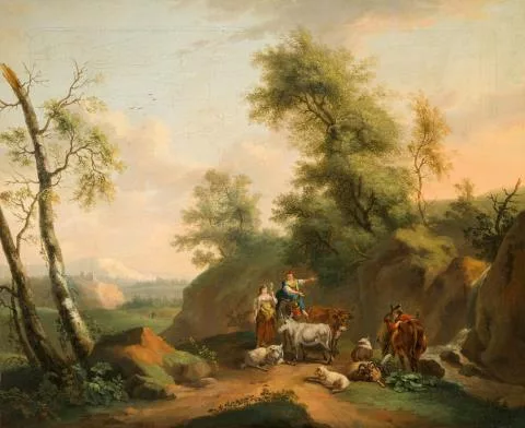 Jakob Philipp Hackert — Südliche Landschaft mit Hirten