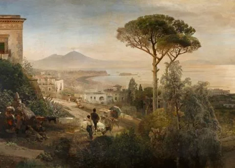 Oswald Achenbach — Küstenlandschaft an der Bucht von Neapel