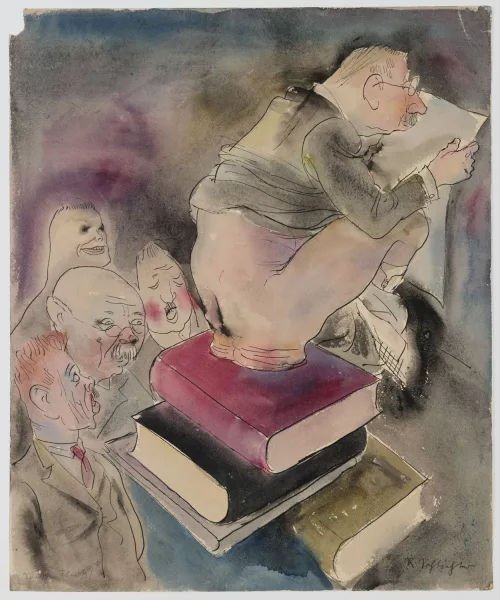 Rudolf Schlichter — La lecture au toilette