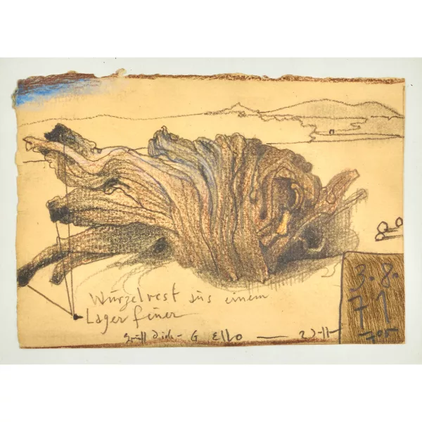 Horst Janssen — "Wurzelrest aus einem Lagerfeuer".
