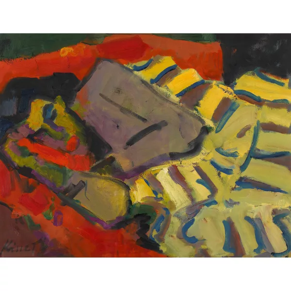Gernot Kissel — "Liegende auf Sofa".