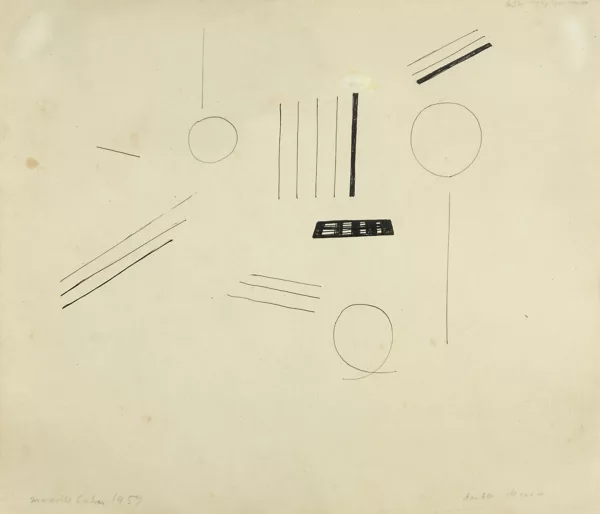 Marcelle Cahn — Double dessin, 1959