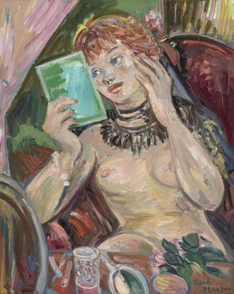 André Planson — Jeune femme nue au miroir