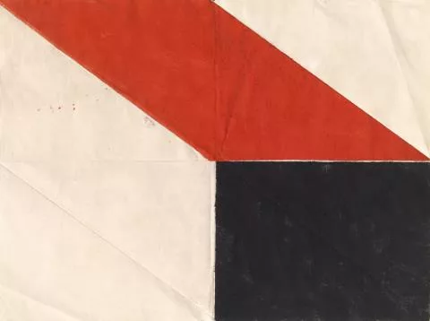 Hermann Glöckner — Schwarz und rot, diagonal