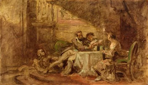 Carl Spitzweg — Der Tod beim Festmahl