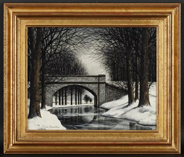 Jacques Deperthes — Le pont en hiver