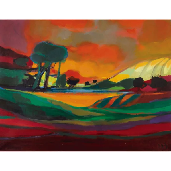 Marcel Mouly — "Paysage au lac Bleu".