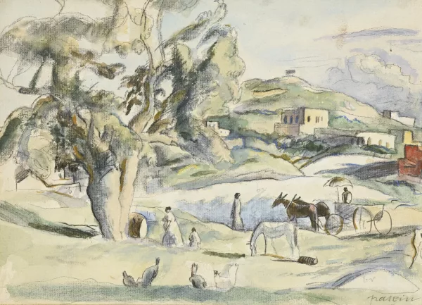 Jules Pascin — Scène de village,