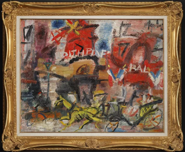Eugène Paul — Calèche devant le Moulin rouge, Edith Piaf