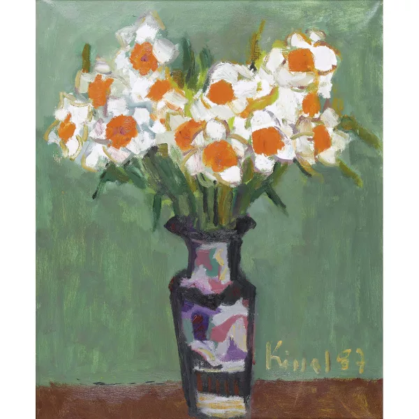 Gernot Kissel — Nature morte au vase de fleurs