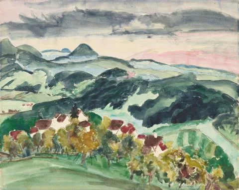 Erich Heckel — Bewaldetes Bergland