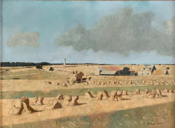 Roland Oudot — Paysage avec fenaison