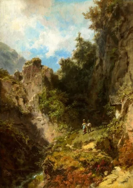 Carl Spitzweg — Schulkinder im Gebirge