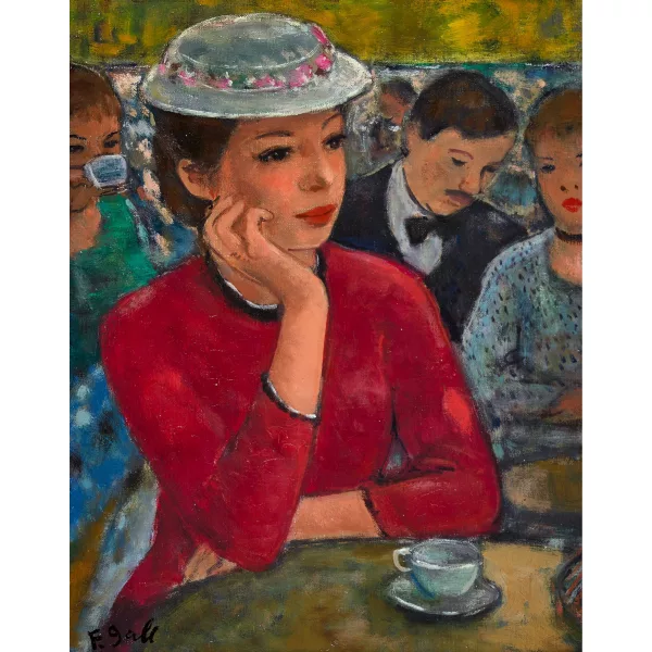 François Gall — "Jeune femme au Café".