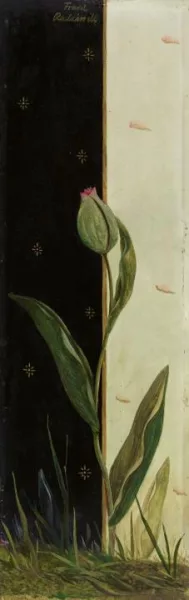 Franz Radziwill — Tulpen gegen schwarz und weiß