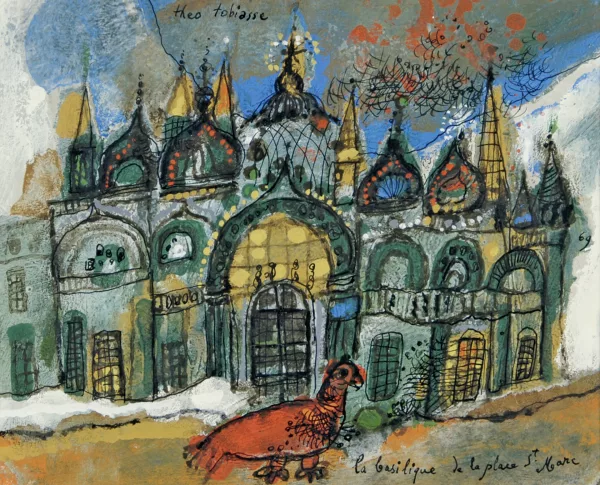 Théo Tobiasse — La basilique de la place St. Marc, 1969