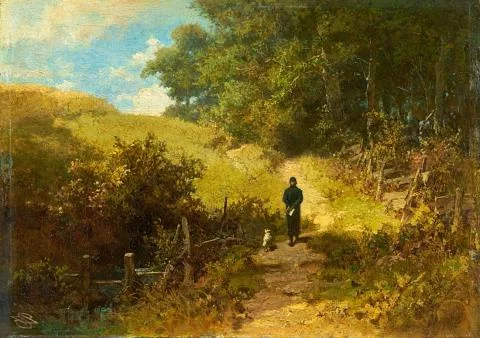 Carl Spitzweg — Samstag-Nachmittag (Dorfpfarrers Morgenspaziergang)