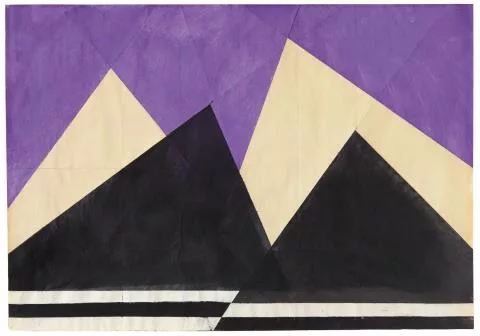 Hermann Glöckner — Ohne Titel (Violett, Schwarz, Weiß)