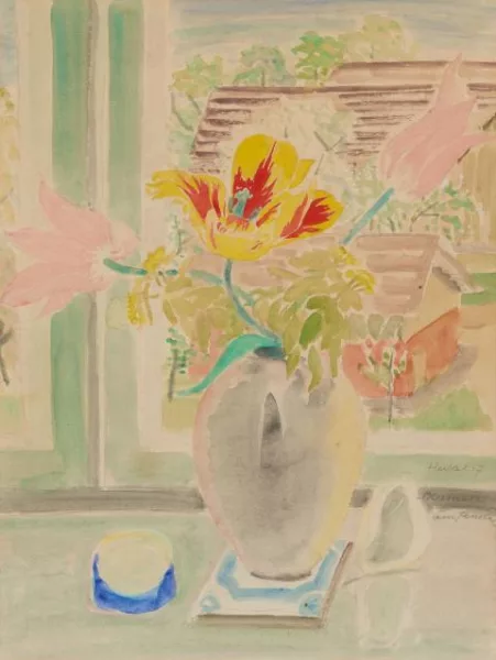 Erich Heckel — Blumen am Fenster
