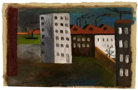 Franz Wilhelm Seiwert — Fabrik und Wohnhäuser am Rhein