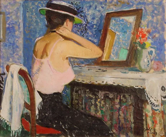 François Gall — Jeune fille devant le miroir