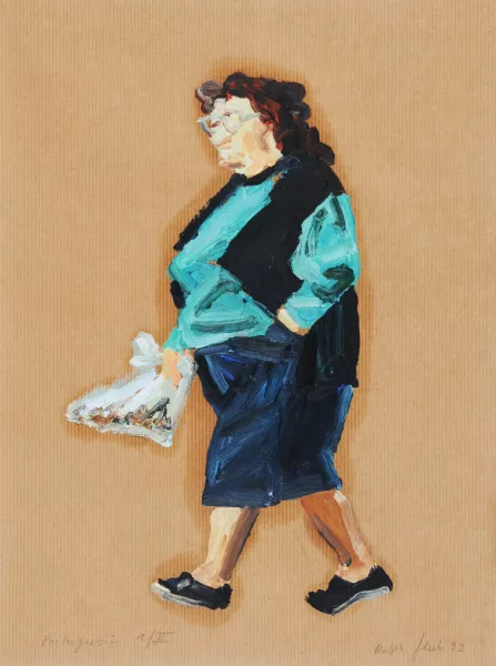 Ralph Fleck — 3 Blätter: Portugiesin 1/II; Portugiese 10/II; Touristin, Lagos 11/II, 1992 (3)