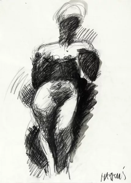 Markus Lüpertz — Akt (Entwurf)