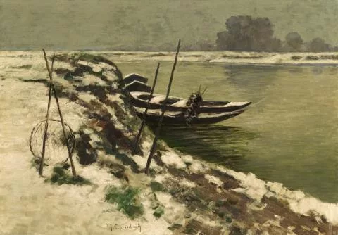 Max Clarenbach — Am Rhein bei Grimmlimghausen
