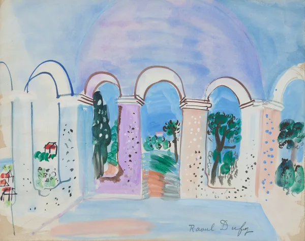 Raoul Dufy — Terrasse aux Arcades à Vallauris