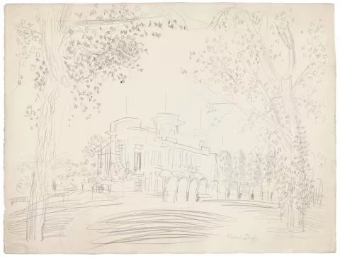 Raoul Dufy — Le pesage à Deauville
