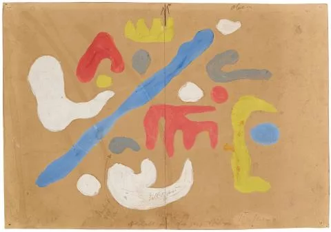 Willi Baumeister — Bühnenentwurf zu "Monte Cassino". Schleiervorhang II