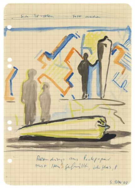 Sigmar Polke — Ohne Titel (Riesending aus Packpapier...)