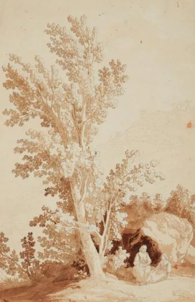 Jakob Philipp Hackert — Zwei Hirtinnen in südlicher Landschaft