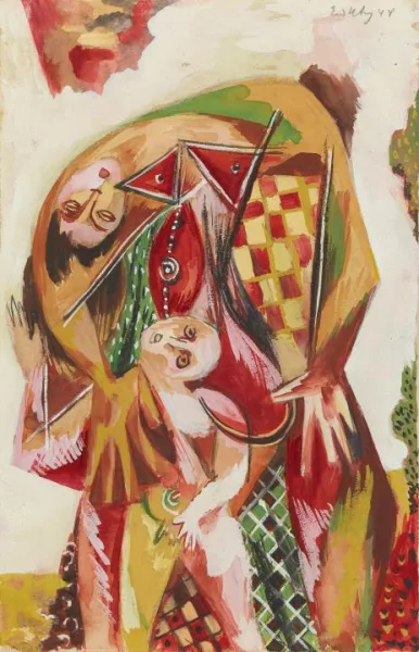 Ernst Wilhelm Nay — Mutter, kleinen Jungen führend