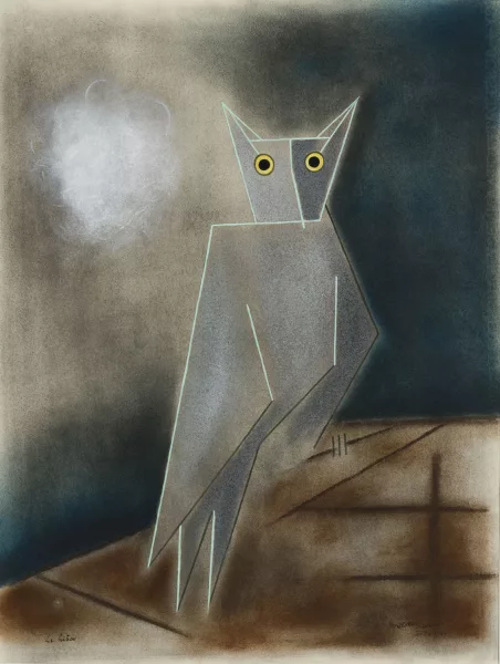 Max Ernst — Entourage de Max Ernst — Le Hibou, juillet 1954,