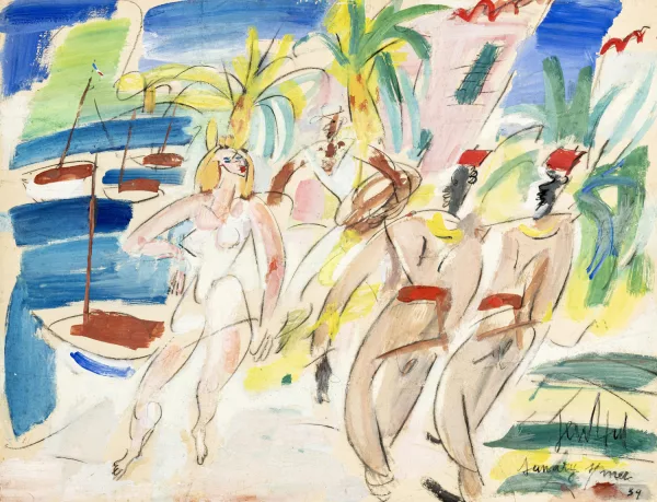 Eugène Paul — Sanary - La baigneuse et les tirailleurs