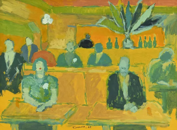 Fikret Moualla — Scène de café