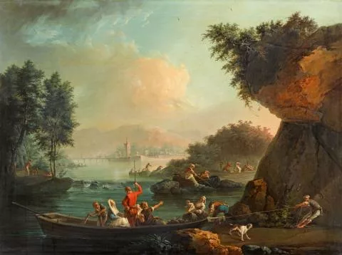 Claude Joseph Vernet — Küstenlandschaft am Nachmittag - aus einer Serie von vier Tageszeiten
