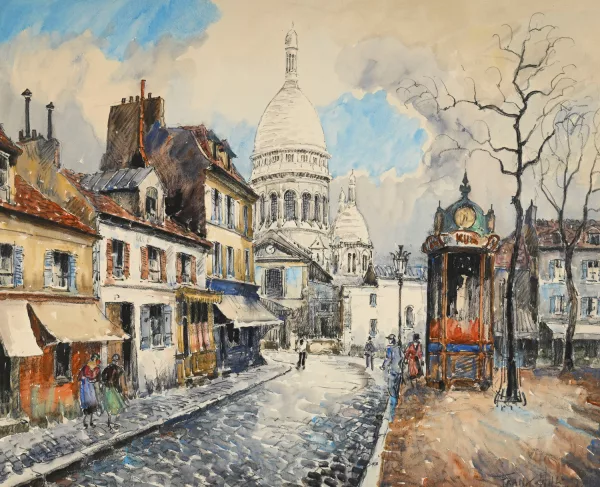Frank-Will — Vue du Sacré-Cœur depuis la place du Tertre