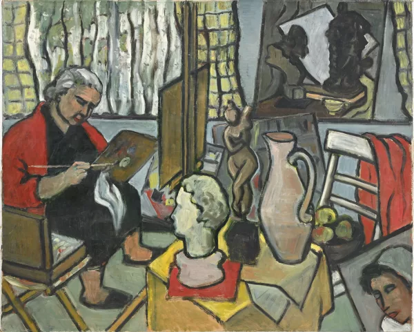 Nadejda Leontievna Benois — L'artiste dans son atelier