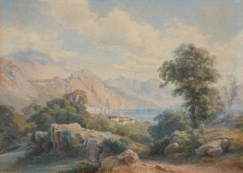 Carl Hummel — Blick auf die Villa Carlotta am Comer See
