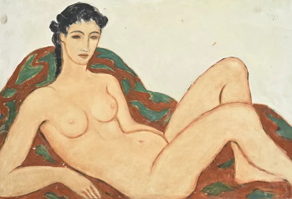 Nadejda Leontievna Benois — Nu prenant la pose