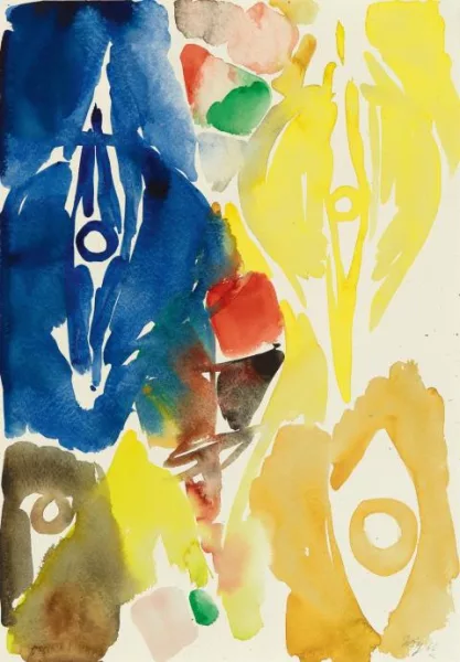 Ernst Wilhelm Nay — Halb Gelb - Halb Blau